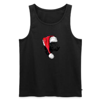 Santa Curly Coated Retriever Christmas Wilsigns - Débardeur bio Premium Homme - noir - Devant - Michal (187cm)