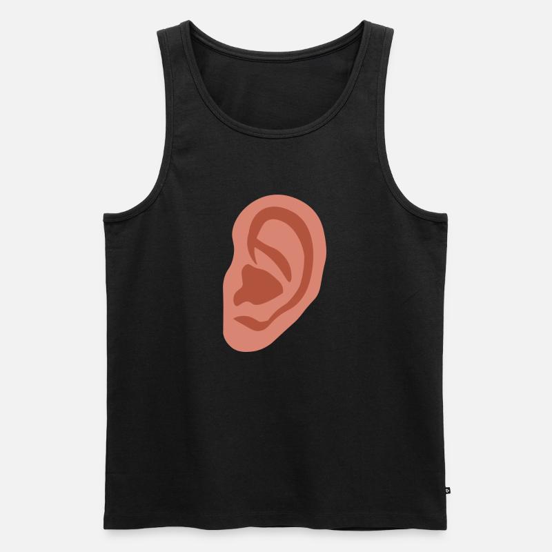Großes Ohr - Männer Premium Bio Tank Top - Schwarz
