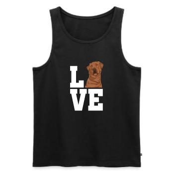 Foxred Labrador Fox Red Labrador Retriever - Men's Premium Organic Tank Top - black - Front - AI Model Male 178 light (178cm)