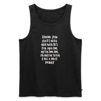 Thank you craft beer - Men's Premium Organic Tank Top - black - Front - Michal (187cm)