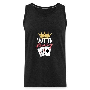 Watten König - Männer Premium Bio Tank Top - Anthrazit - Vorne - Alexander (188cm)