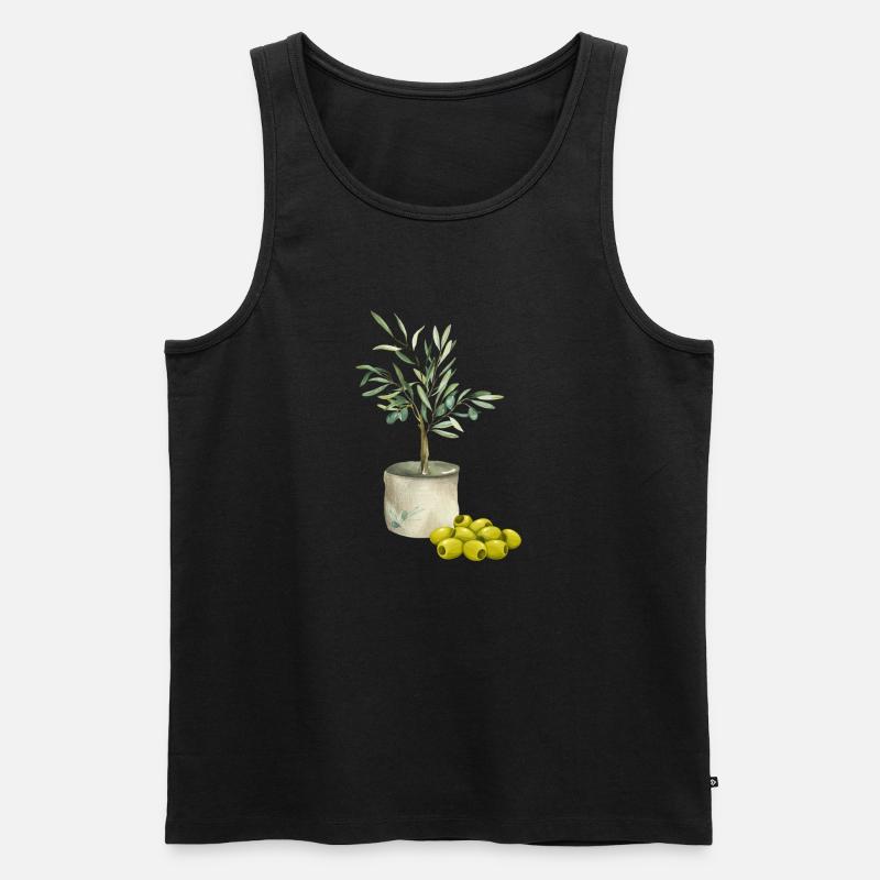 Oliven - Männer Premium Bio Tank Top - Schwarz
