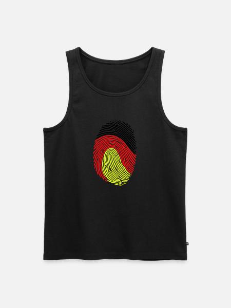 Deutsche ID - Männer Premium Bio Tank Top - Schwarz