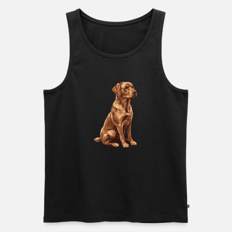 Brauner Labrador - Männer Premium Bio Tank Top - Schwarz