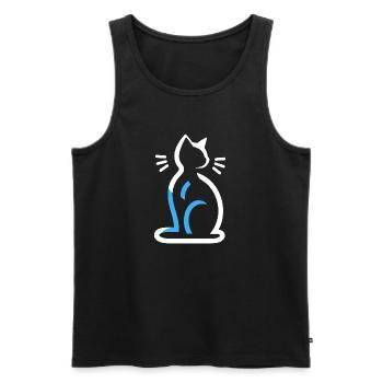 pet symbol pet - Men's Premium Organic Tank Top - black - Front - AI Model Male 178 light (178cm)