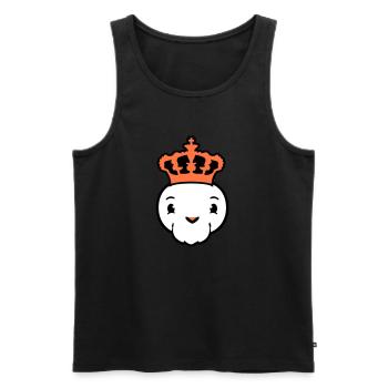 Bird King Crown Ruler Beard Old Kingdom - Men's Premium Organic Tank Top - black - Front - AI Model Male 178 light (178cm)