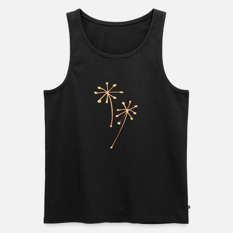 Blüten Dolde - Männer Premium Bio Tank Top - Schwarz
