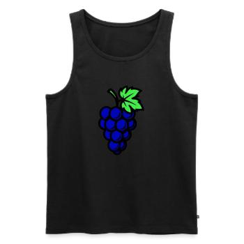 Raisins Raisins Fruits - Débardeur bio Premium Homme - noir - Devant - AI Model Male 178 light (178cm)