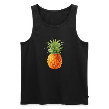 Pineapple - Men's Premium Organic Tank Top - black - Front - AI Model Male 178 light (178cm)