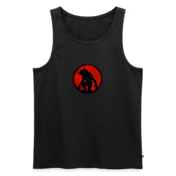 Fenri's Werewolf - Men's Premium Organic Tank Top - black - Front - AI Model Male 178 light (178cm)