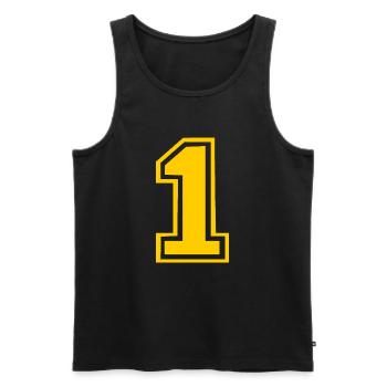1 - Männer Premium Bio Tank Top - Schwarz - Vorne - AI Model Male 178 light (178cm)