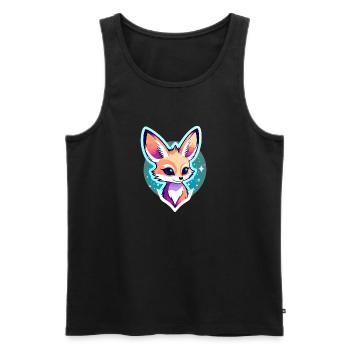 Desert Fox Fennec Drawing - Men's Premium Organic Tank Top - black - Front - Michal (187cm)
