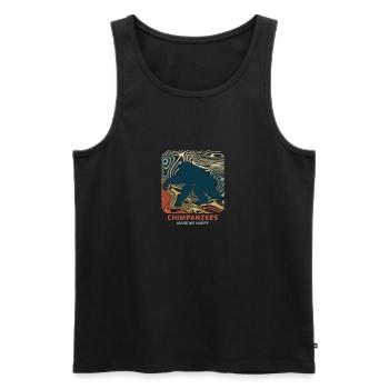 chimp - Men's Premium Organic Tank Top - black - Front - AI Model Male 178 light (178cm)