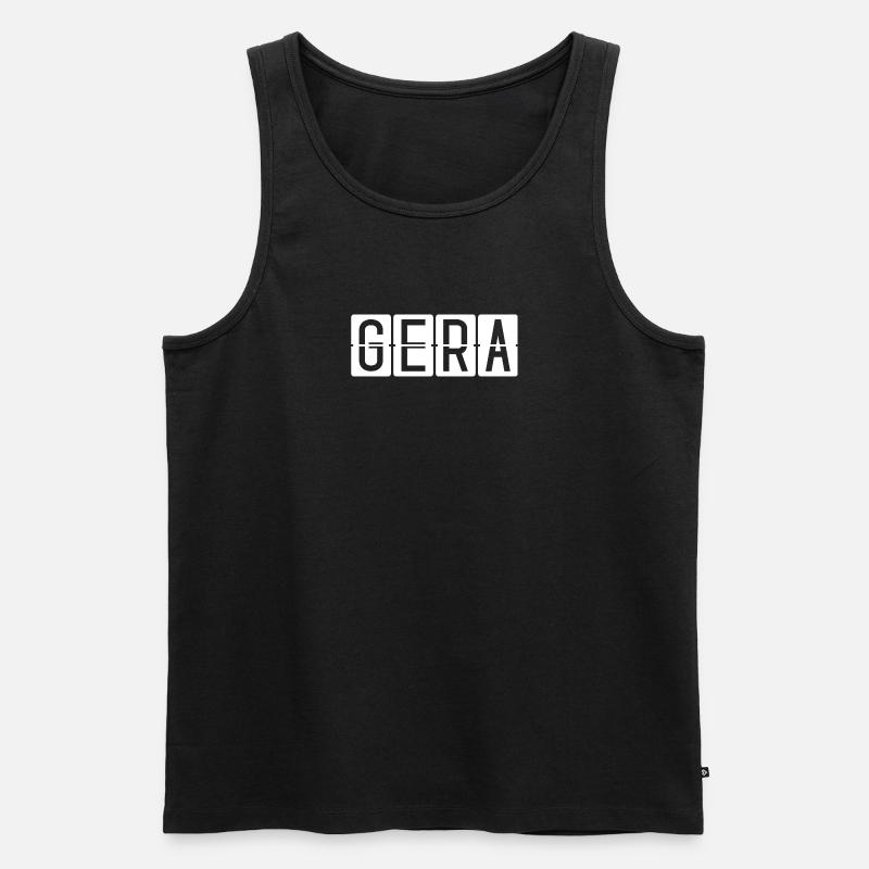 Gera Flughafentafel - Männer Premium Bio Tank Top - Schwarz