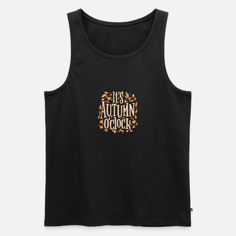 it's autumn o'clock - Männer Premium Bio Tank Top - Schwarz