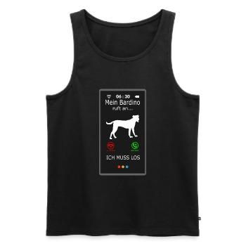 Bardino Majorero Canario appelle drôle en disant - Débardeur bio Premium Homme - noir - Devant - Michal (187cm)