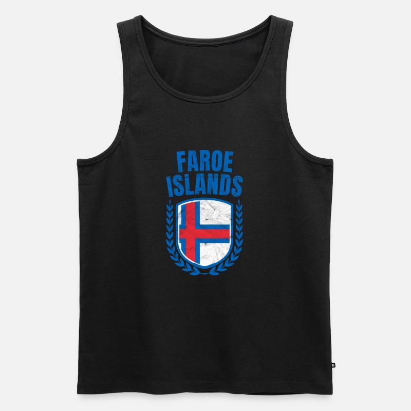Färöer Inseln - Männer Premium Bio Tank Top - Schwarz