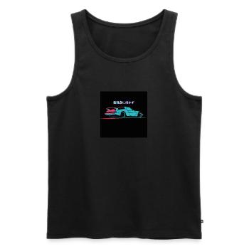 Japanese Sports Car Illustration - Men's Premium Organic Tank Top - black - Front - AI Model Male 178 light (178cm)