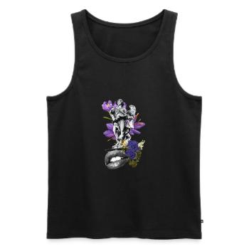Eine Explosion der Farben - Männer Premium Bio Tank Top - Schwarz - Vorne - AI Model Male 178 light (178cm)