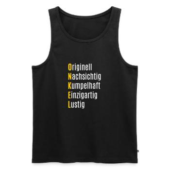 Bester tollster Onkel Geschenkidee Geschenk Neffe - Männer Premium Bio Tank Top - Schwarz - Vorne - AI Model Male 178 light (178cm)