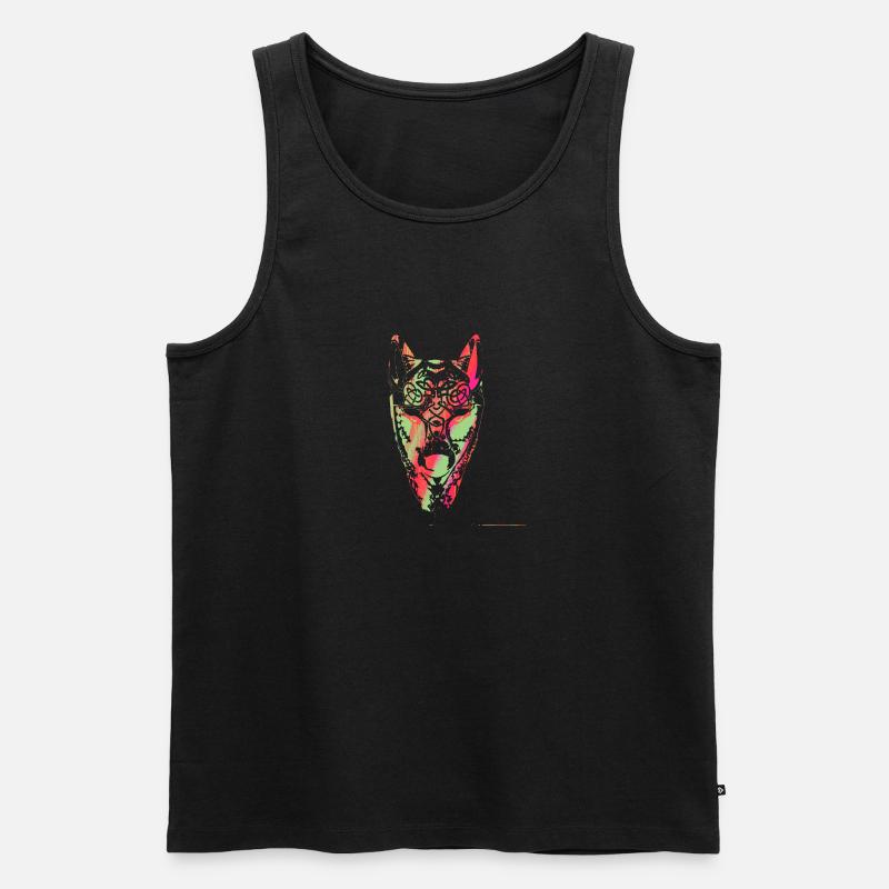 Wolf, Wikinger, germanen, asgard, midgard,valhalla - Männer Premium Bio Tank Top - Schwarz