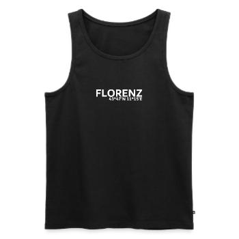 Coordonnées de Florence - Débardeur bio Premium Homme - noir - Devant - Michal (187cm)