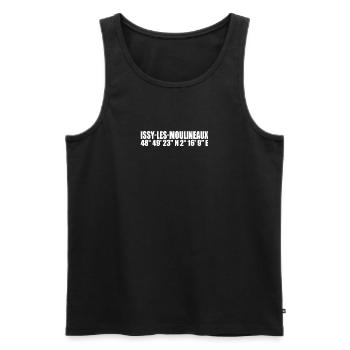 Issy-les-Moulineaux coordinates - Men's Premium Organic Tank Top - black - Front - Michal (187cm)