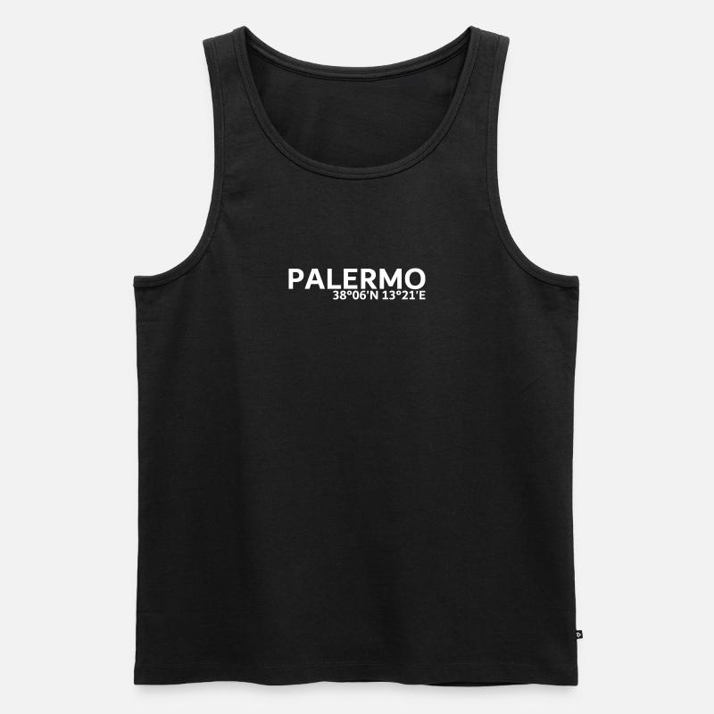 Palermo coordinates - Men's Premium Organic Tank Top - black