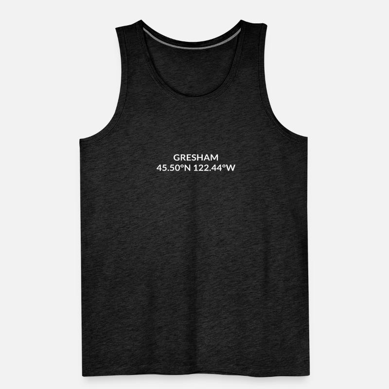 Coordonnées de Gresham, Oregon, États-Unis Débardeur bio Premium Homme