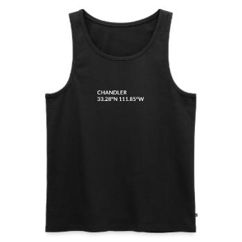 Chandler Arizona USA Koordinaten - Männer Premium Bio Tank Top - Schwarz - Vorne - Michal (187cm)