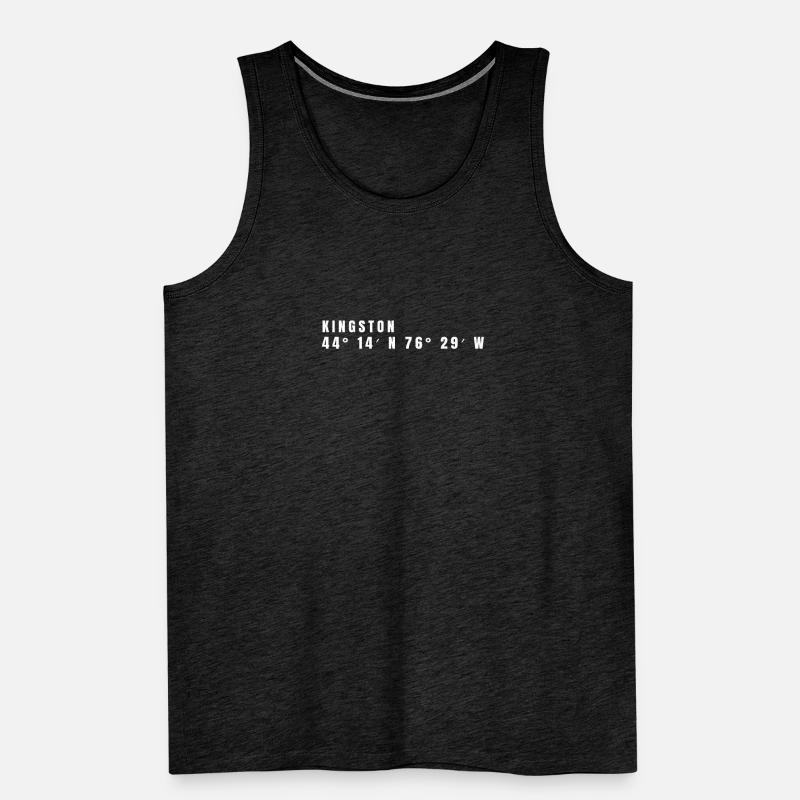 Kingston, Canada Coordinates Men's Premium Organic Tank Top