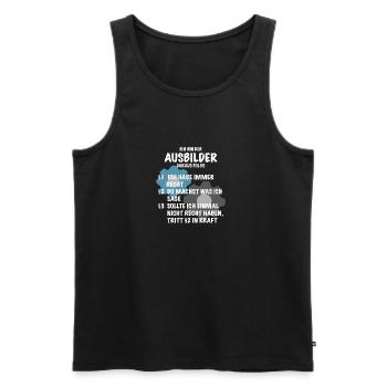 Ausbilder Spruch Geschenk Ingenieur - Männer Premium Bio Tank Top - Schwarz - Vorne - Michal (187cm)