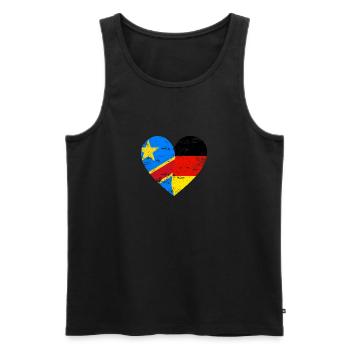 Demokratische Republik Kongo Deutschland - Männer Premium Bio Tank Top - Schwarz - Vorne - AI Model Male 178 light (178cm)