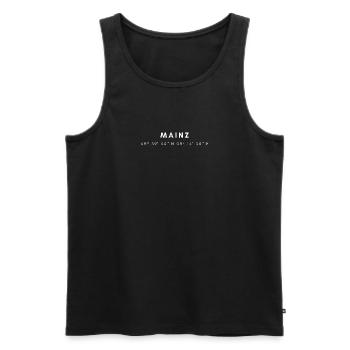 Mainz Koordinaten - Männer Premium Bio Tank Top - Schwarz - Vorne - Michal (187cm)