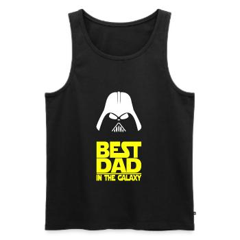 Best Dad In The Galaxy - Débardeur bio Premium Homme - noir - Devant - Michal (187cm)