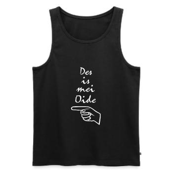 Des is mei Oide Bayern lustiger Spruch bayrisch - Männer Premium Bio Tank Top - Schwarz - Vorne - AI Model Male 178 light (178cm)