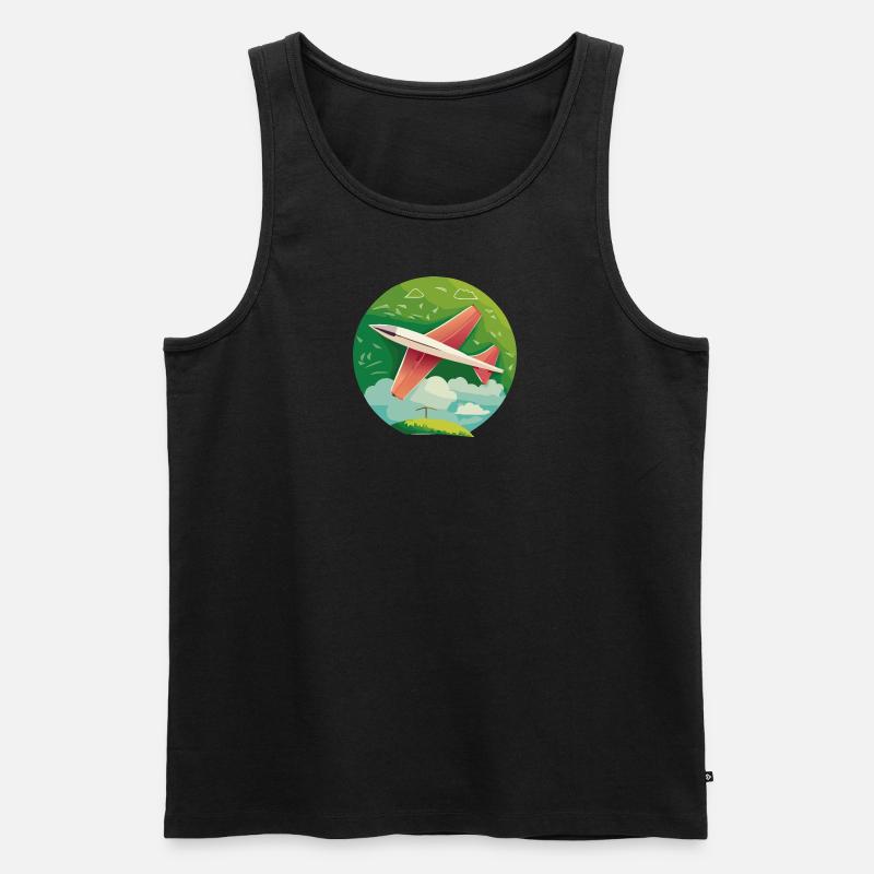 RedWingSharptipglider - Männer Premium Bio Tank Top - Schwarz