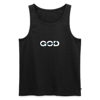 God is good Turquoise - Débardeur bio Premium Homme - noir - Devant - AI Model Male 178 light (178cm)