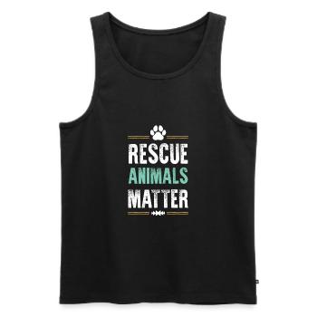 Animals Matter Tierschutz - Männer Premium Bio Tank Top - Schwarz - Vorne - AI Model Male 178 light (178cm)