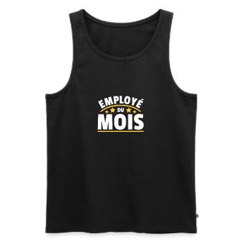 Employé Du Mois Employee of the Month Récompense - Débardeur bio Premium Homme - noir - Devant - Michal (187cm)