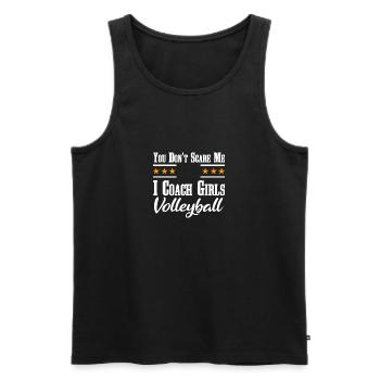 Du machst mir keine Angst Ich trainiere Mädchen Volleyball - Männer Premium Bio Tank Top - Schwarz - Vorne - Michal (187cm)