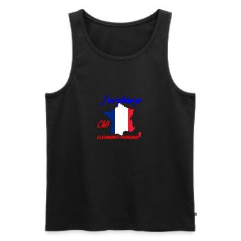 je suis clermont ferrand- t shirt- cadeau - Débardeur bio Premium Homme - noir - Devant - AI Model Male 178 light (178cm)