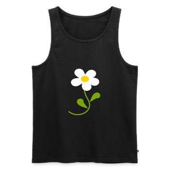 Daisy Flower White White Flower Flowers White - Men's Premium Organic Tank Top - black - Front - AI Model Male 178 light (178cm)