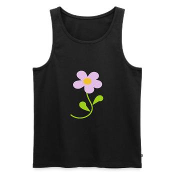 Flower pastel flower flowers pastel flowers lilac - Men's Premium Organic Tank Top - black - Front - AI Model Male 178 light (178cm)