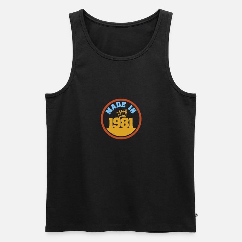 Made in 1981 - Männer Premium Bio Tank Top - Schwarz