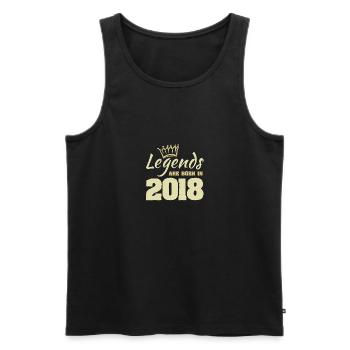 Legends are born in 2018 - Men's Premium Organic Tank Top - black - Front - AI Model Male 178 light (178cm)