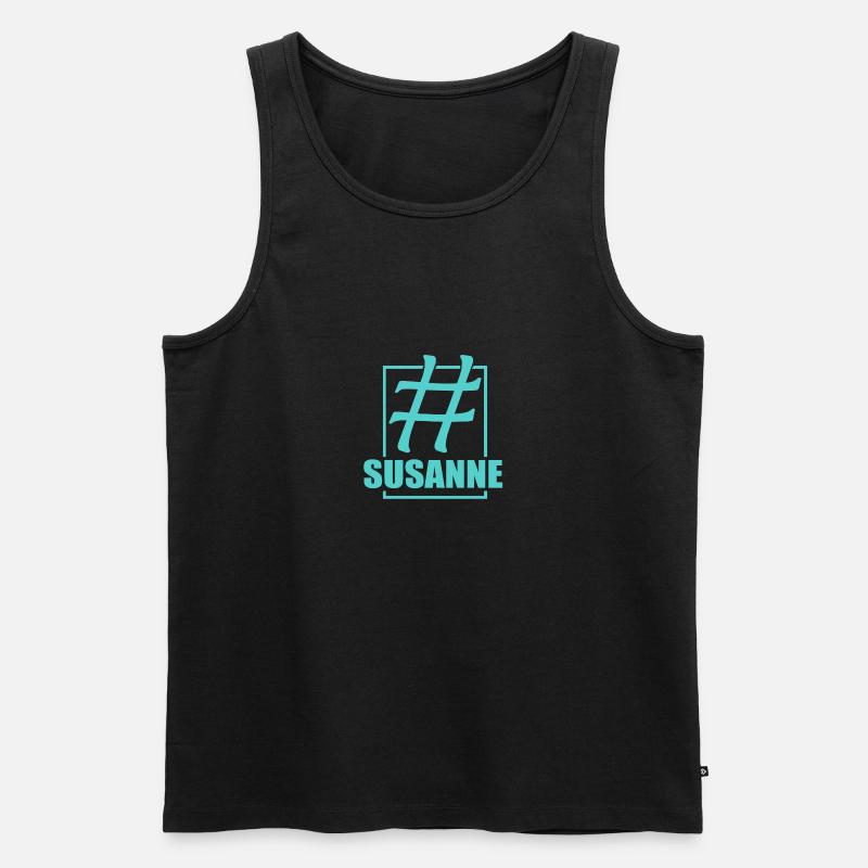 Susanne - Männer Premium Bio Tank Top - Schwarz