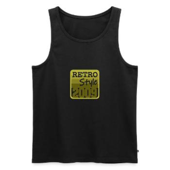 2009 - Men's Premium Organic Tank Top - black - Front - AI Model Male 178 light (178cm)