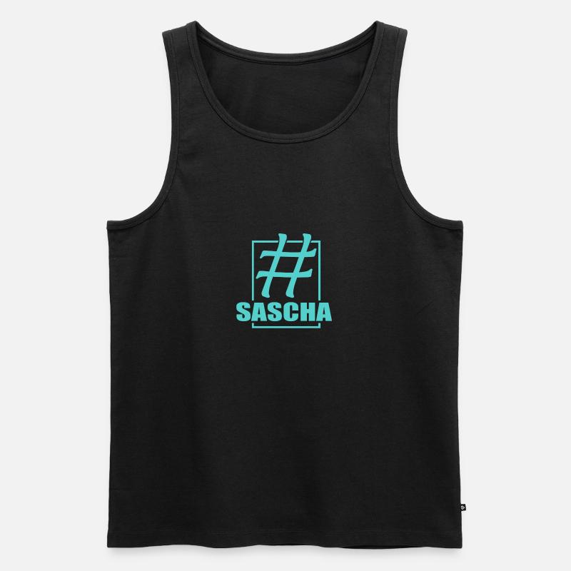 Sascha - Männer Premium Bio Tank Top - Schwarz