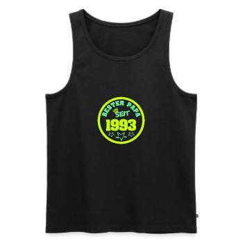 Jahr 1993 - Männer Premium Bio Tank Top - Schwarz - Vorne - Michal (187cm)